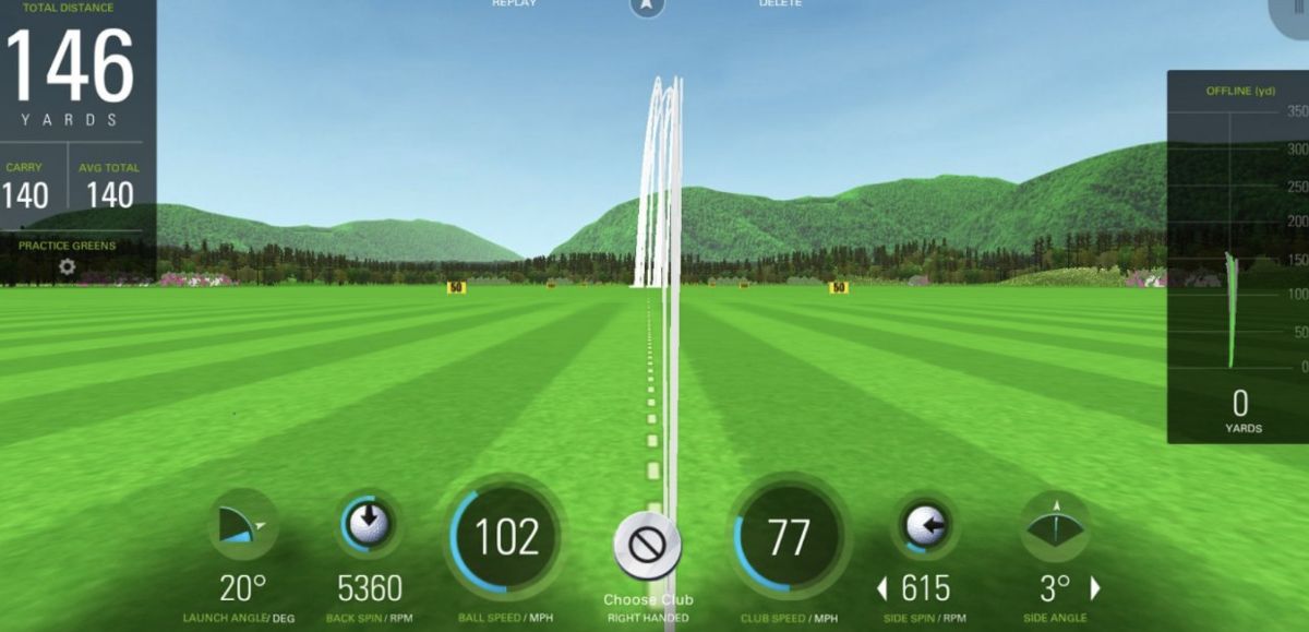 skytrak driver ball position